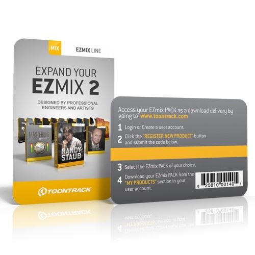 Toontrack EZmix Pack karta z kodem autoryzacji